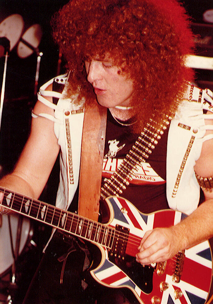Nick Bowcott of Grim Reaper, October 4, 1984 concert Photo by Patricia Fitzgerald.jpg